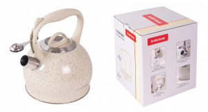 Чайник со свистком 3л GRANITE cream (нжс)(1/6)
