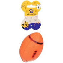 Игрушка - мячик д/собак средних, мелких и крупных пород "ИГРУЛИК - РЕГБИ",11*6см, цв.оранж (1/12)