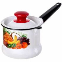 Ковш 1,0л с/кр Эквадор (белая) эмаль(8)