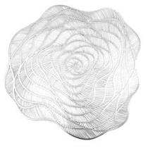 Салфетка сервировочная (плейсмат)  "Серебряная роза" 38*38см  (min4) (4/180)