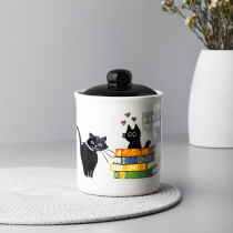 Банка для хранения, 550мл, 10х13см, кер MILLIMI Котейка (1/36)