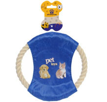 Игрушка текстиль "Фрисби",18см, цвет синий  (лейбл) (1/1)