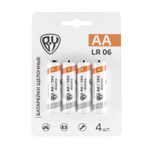 Батарейки 4шт, тип АA, "Alkaline" щелочная, BL Первая цена(10/200)