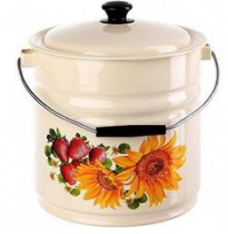 Ведро 12л с/кр с/дек (слоновая) эмаль(2)