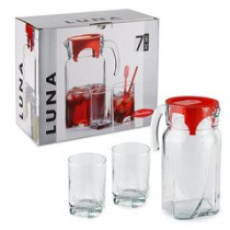 Набор 7пр Luna (6 стак+кувш.) п/уп стекло(1/4)