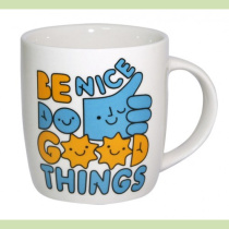 Кружка 360 мл Be Nice Do GOOD things фарф.(12/48)