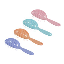 Расческа массажная продувная, пластик, 19,5х6 см, 4 цв ЮниLook (12/120)