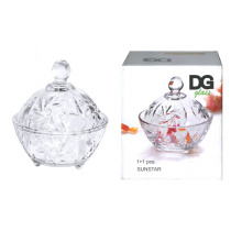 Икорница 280 мл с крышкой(стекло) (1/24)