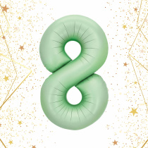 Шар фольгированный 32'/81см "Цифра "8" (зеленый) (1/20)