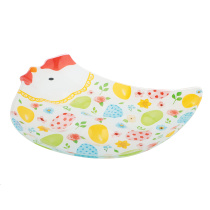 Блюдо-подставка для 5 яиц в форме курицы, 23.5х20.8см, стекло (1/6/24)