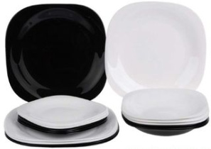 Набор стол 18пр CARINE BLACK AND WHITE (1)