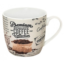 Кружка 360 мл "Премиум кофе" фарф.(12/48)