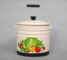 Ведро 10л с/кр Подворье (слоновая) эмаль.(2)