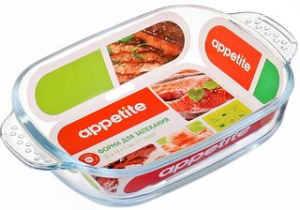 Форма 22*14*5см 0,7л прям (стекло) ТМ Appetite (1/12)