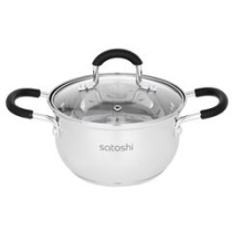 Кастрюля 16х9,5см, 1,8л, со стекл. крышкой, Альбер индукция SATOSHI (1/12)