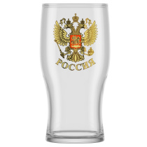 Бокал для пива 500мл. 2шт. "Герб России" (стекло) п/у (1/6)