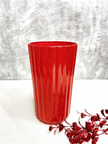 Ваза для цветов "Красная" высота 190мм (стекло) (1/6)