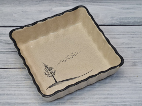 Емкость для запекания квадратная малая "Волна" Лирика (4)