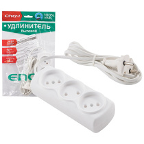 Удлинитель ENGY "Эконом" 1,7м/3роз. (ШВВП 2х0,75) (1/60)