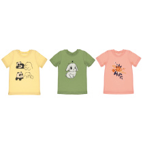 Футболка с принтом для девочек, р.98-140, 100% хлопок, ВЛ23-10(14)