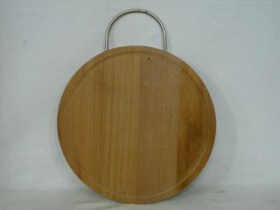 Доска разделочная кругл. d=25см с мет.руч (бук) (10)