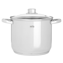 Кастрюля 24х20см, 9,0л, со стекл. крышкой, индукция VETTA Орландо (1/4)