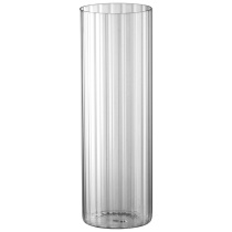 Ваза "Romantica" 10*10*30см 2 л прозрачное рельефное стекло (1/24)