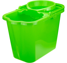 Ведро  9,5л прямоуг. с отжимом Ярко-зеленый пласт.(1/15)
