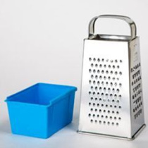 Терка 4-х гранная 27см "Кварц" с мет.ручкой и пласт. контейнером 450мл (Сырное наполнение) (1/30)