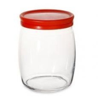 Банка Cesni 940мл красная пл/кр стекло(6)