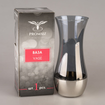 Ваза высота 28см с узором "Поло" цвет "Аметист" (12)