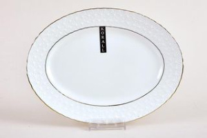 "Снежная королева" Блюдо 31см овальное(керам.) (1/20)