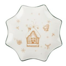 Блюдо в форме звезды 25,5*2см "Пряничный домик" MILLIMI (керам) (1/12)