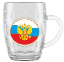Кружка д/пива 500мл "Герб на флаге" п/у (1/9)