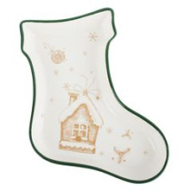 Блюдо в форме сапожка  25,5*19,5*3,5см "Пряничный домик" MILLIMI (керам) (1)