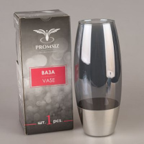 Ваза высота 28см с узором "Поло" цвет "Аметист" (12)