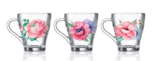 Кружка 250мл "Грация" Анемоны стекло(20/1200)