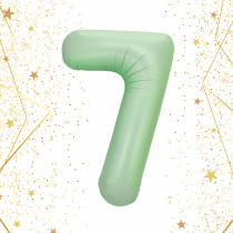 Шар фольгированный 32'/81см "Цифра "7" (зеленый) (1/20)