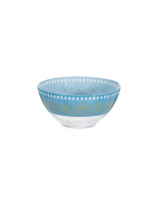 Салатник 13см BAGATELLE TURQUOISE стекло (6/24)