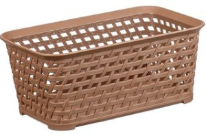 Ящик РОТАНГ  2,2л 240*150*100мм Бежевый ротанг пласт.(1/15)