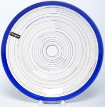 Тарелка 270мм мелкая аэрография ЛАЗУРНЫЙ ДЕНЬ (кер) (6/24)