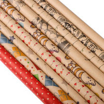 Бумага упаковочная 70*100см,крафт (10диз) (50/50)