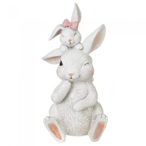 Фигурка декоративная "Зайцы", L10 W7 H20 см (полимер.матер.) (1/12)