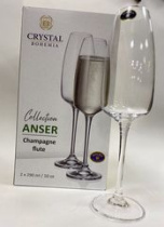 Набор бокалов 2пр 290мл ANSER для шампанского (1/24)
