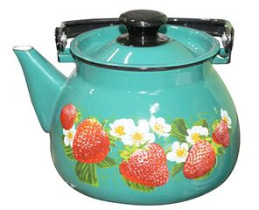 Чайник 3,0л с/дек (бирюза) эмаль(4)