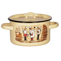 Кастрюля 1,5л Appetite Сомелье крем эмаль (1/8)