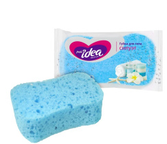 Губка д/тела СИЛУЭТ (КРУПНОПОР. поролон, форма "восьмерка", 140*90*50), 1шт Fresh idea  (1/30)