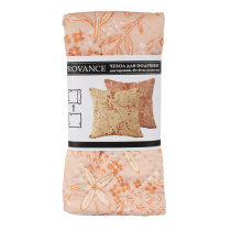 Чехол д/подушки 2х-сторонний 40х40см, 100% полиэстер, цветы PROVANCE Карамель (4/100)