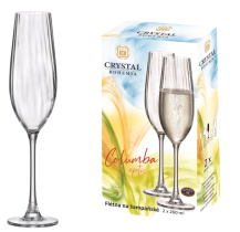 Набор бокалов 2пр 260мл COLUMBA OPTIC для шампанского  (стекло) (1/12)