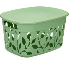 Коробка 5,5л ФЛОРА с крышкой Мята (1/15)